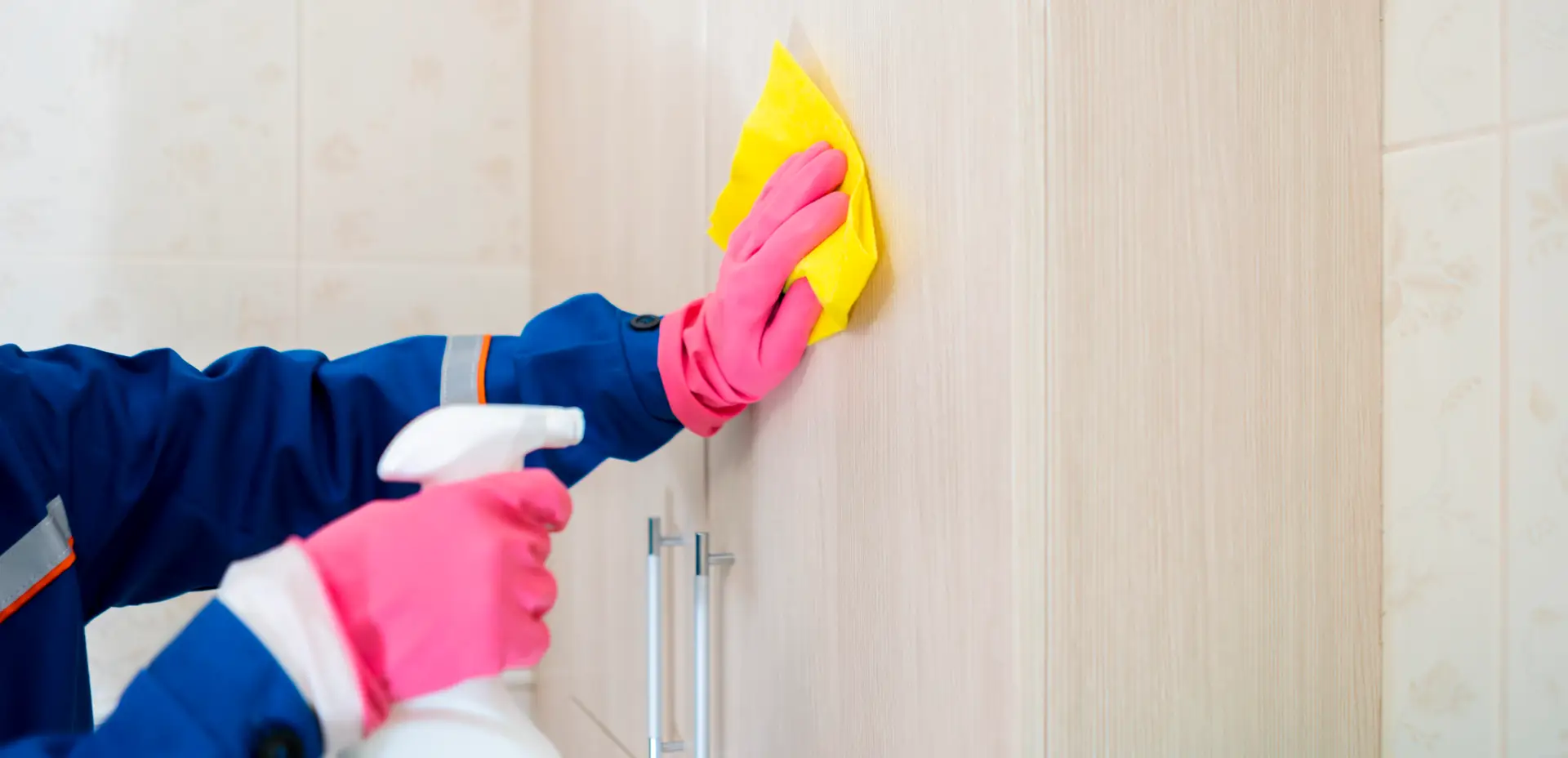 An Urgent Pro bond cleaning provider in Brisbane reviewing a detailed bond cleaning checklist inside a Brisbane rental confirming all surfaces meet real estate standards, with professional equipment visible in a realistic local service setting