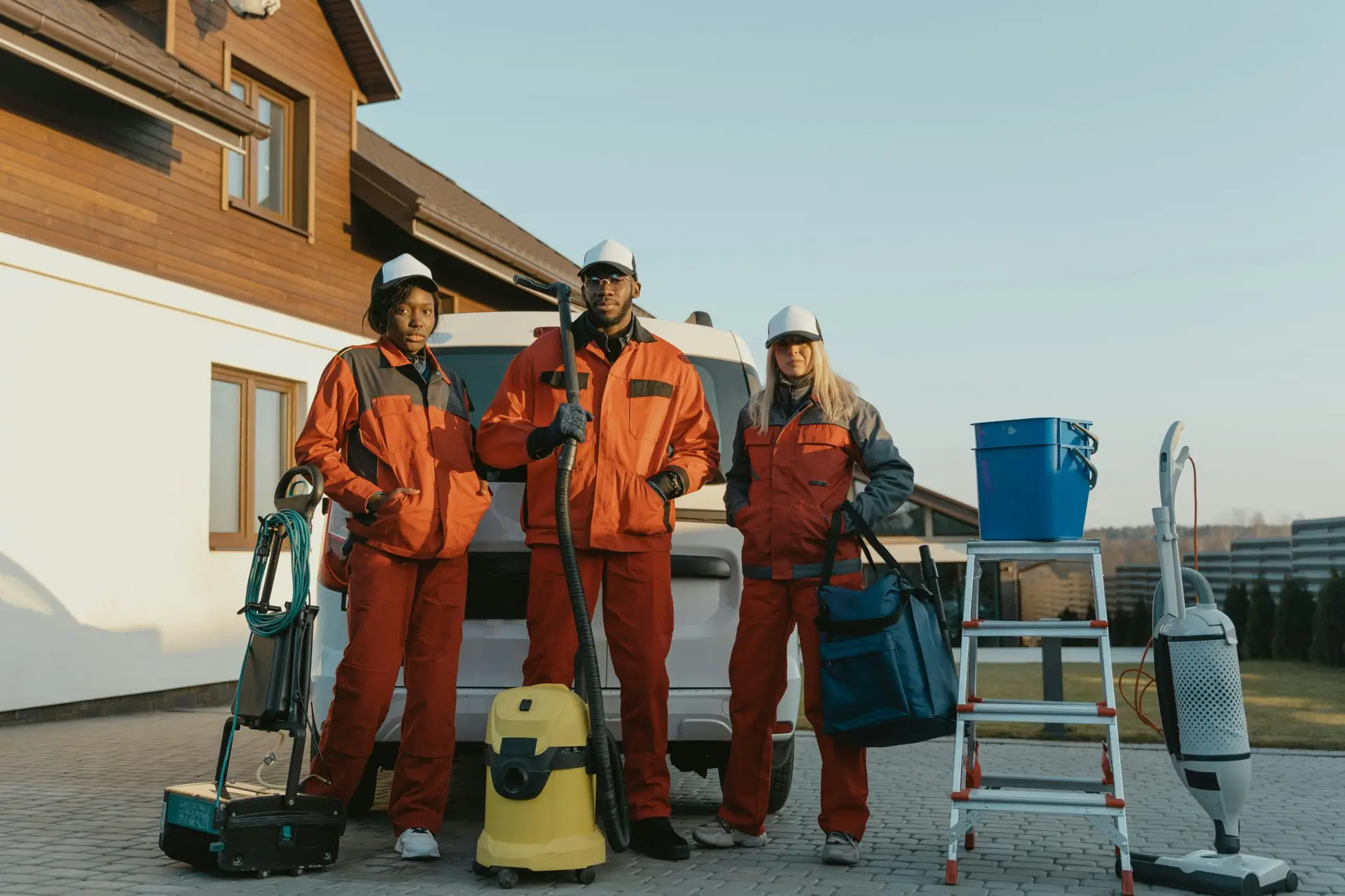 An Urgent Pro carpet cleaning provider in Perth operating a hot water extraction machine across a carpeted living room, with professional equipment visible in a realistic local service setting