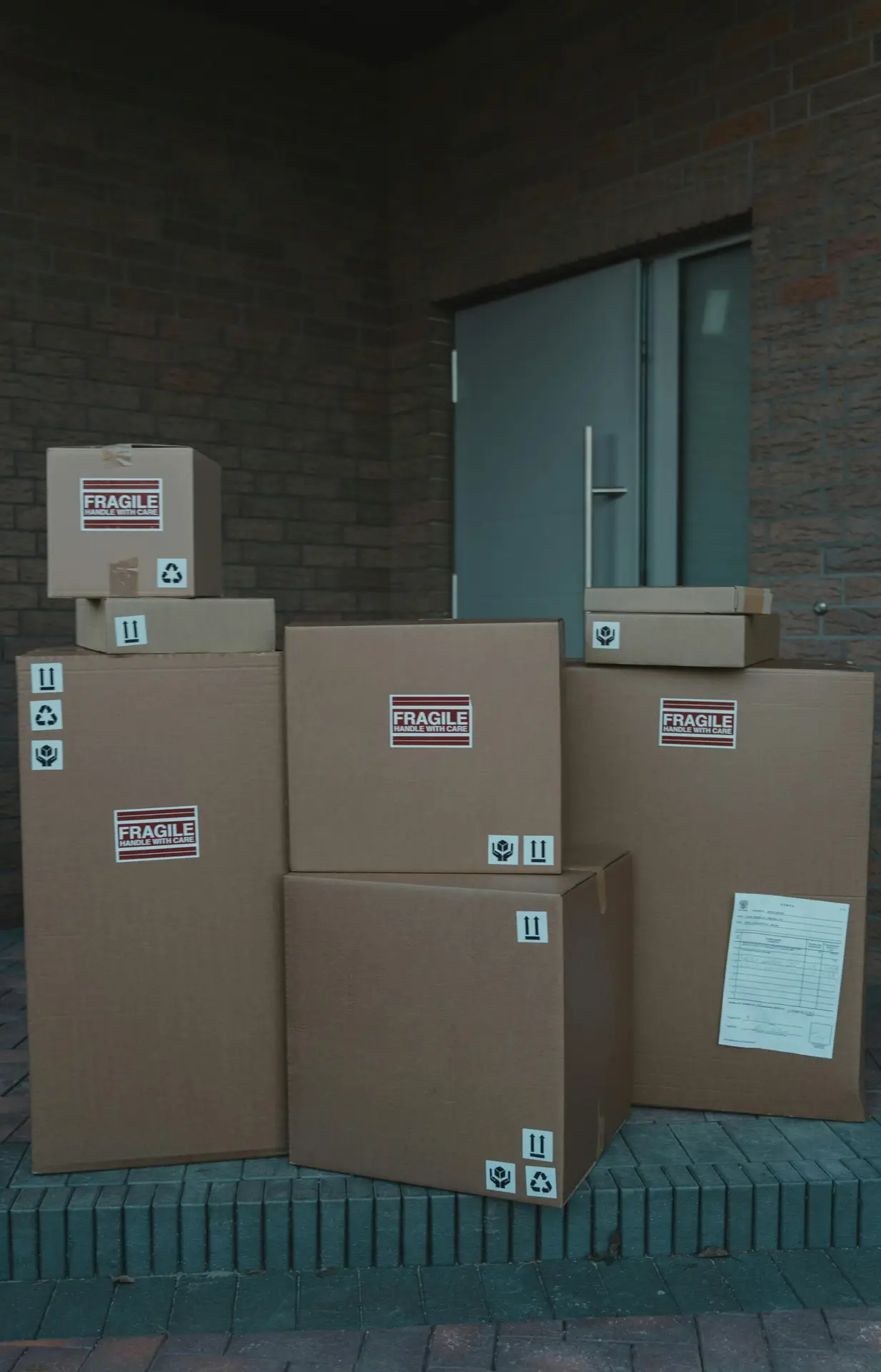 An Urgent Pro house removalists provider in Brisbane carefully loading fragile glass-front furniture with padding into the removal truck, with professional equipment visible in a realistic local service setting