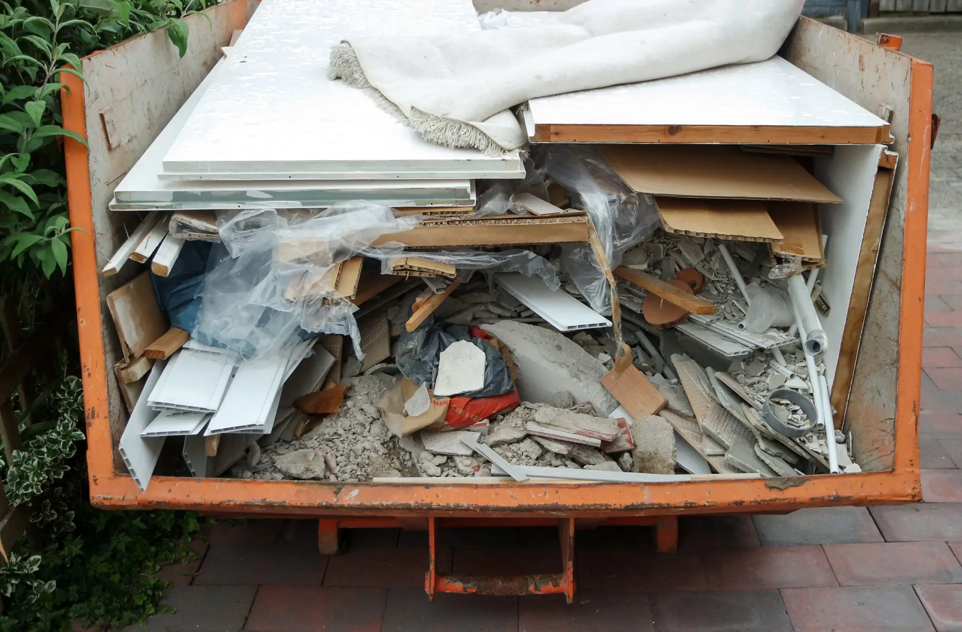 Rubble loaded into a tipper, Perth rubbish removal
