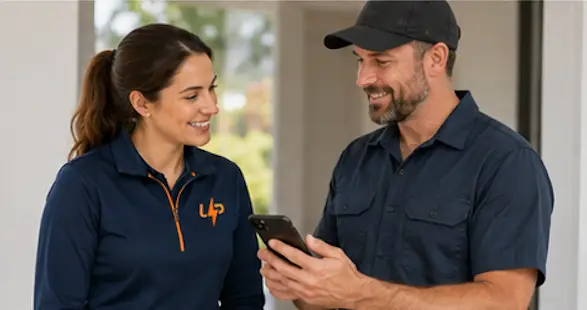 Urgent Pro coordinator reviewing provider verification checks including insurance ID and licence icons