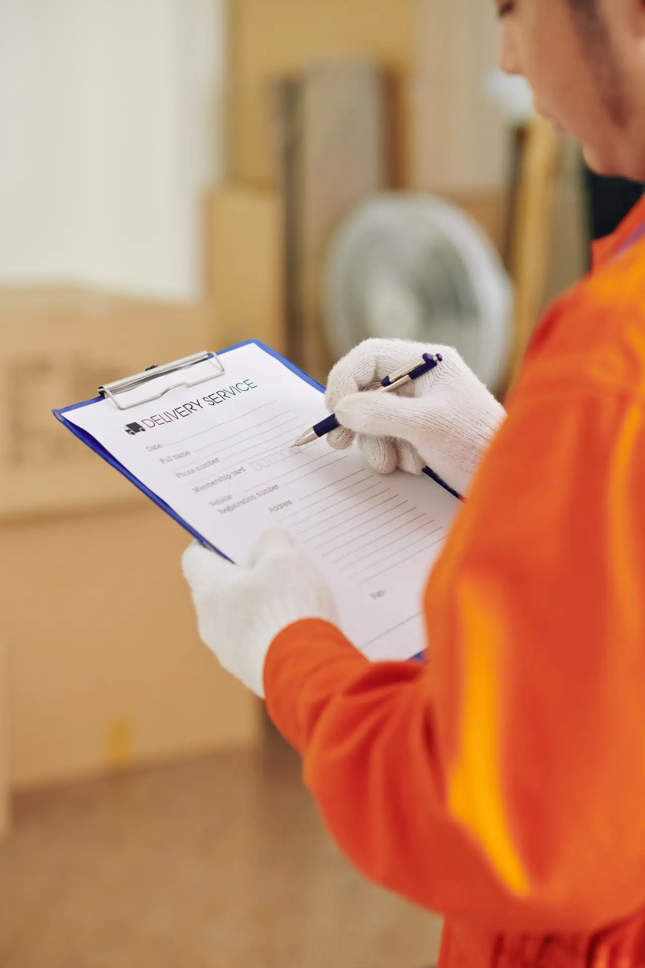 An Urgent Pro team member standing in the entry hallway of a fully cleaned Sydney rental property, holding a printed room-by-room cleaning checklist and ticking off completed items before calling the property manager